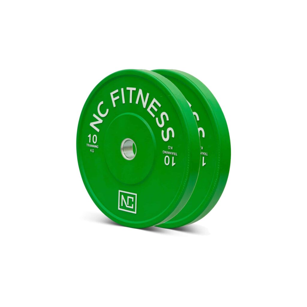 Bumper Plates 10kg green x 2 - Image 2