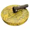 Landmine core trainer attachment shown with yellow camo weight plate