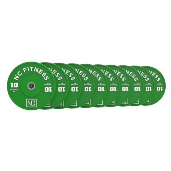 Bumper Plates 10kg x 10 (100kg Total) - Calibrated Weight Plates 6