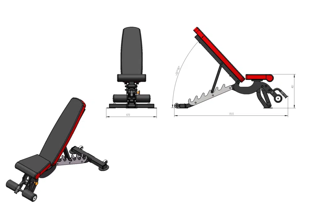 FID Weight Bench - Flat - Incline - Decline - Image 5
