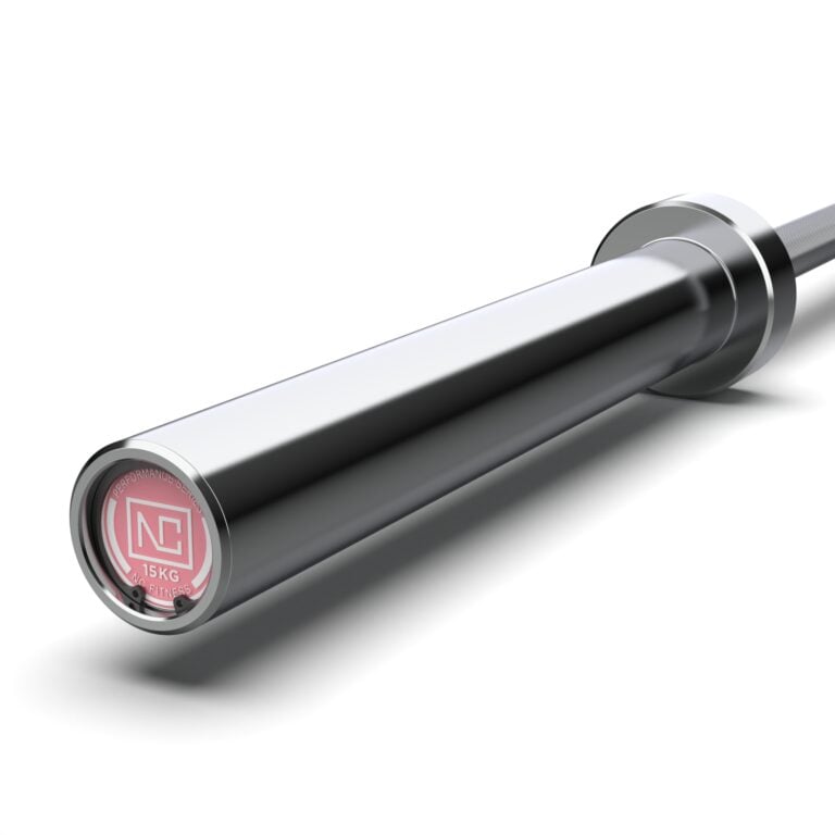 Olympic Barbell Bright Hard Chrome 15kg Olympic Barbells NC Fitness Olympic Barbell HARD CHROME 15kg