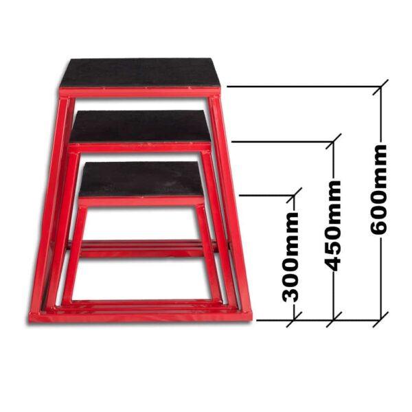 Plyometrics boxes x 3 (30, 45 & 60cm)