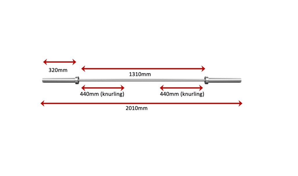Olympic Barbell Bright Hard Chrome 15kg - Image 2