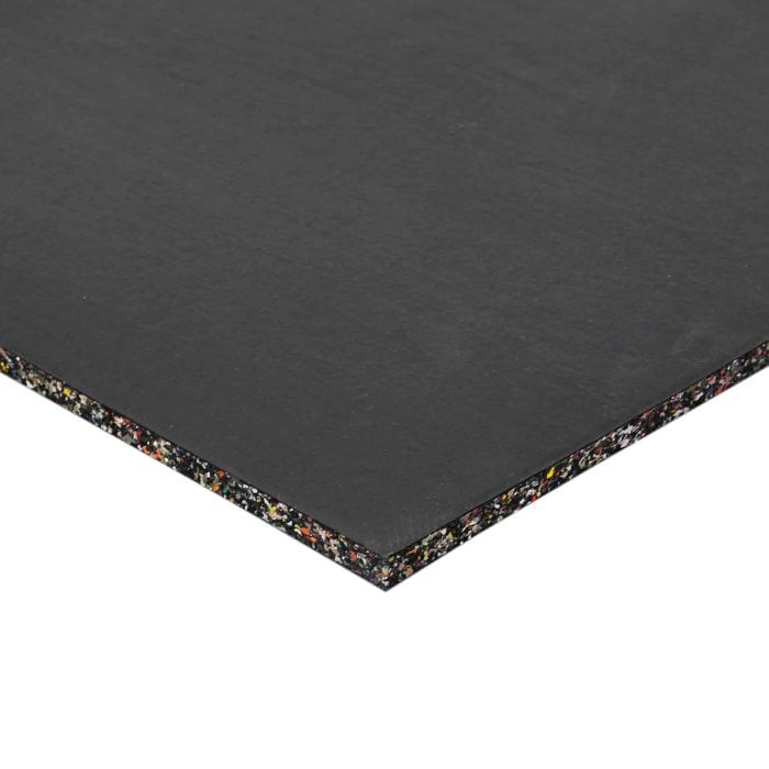 Premium Rubber Gym Mat – Black 1m x 1m x 15mm Rubber Gym Tiles 15mm NC Fitness Rubber Gym Flooring