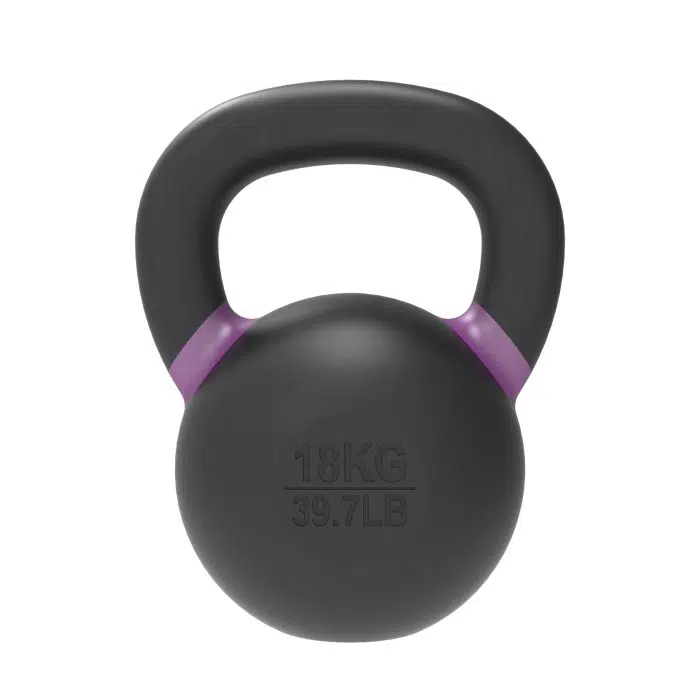 Cast Iron Kettlebell 18kg Powder Coat Kettlebells NC Fitness Cast Iron Kettlebell 18kg