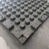 Rubber gym tile flooring underside 500mm x 500mm