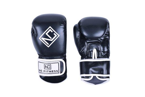 6oz Boxing Gloves in Black with white NC logo