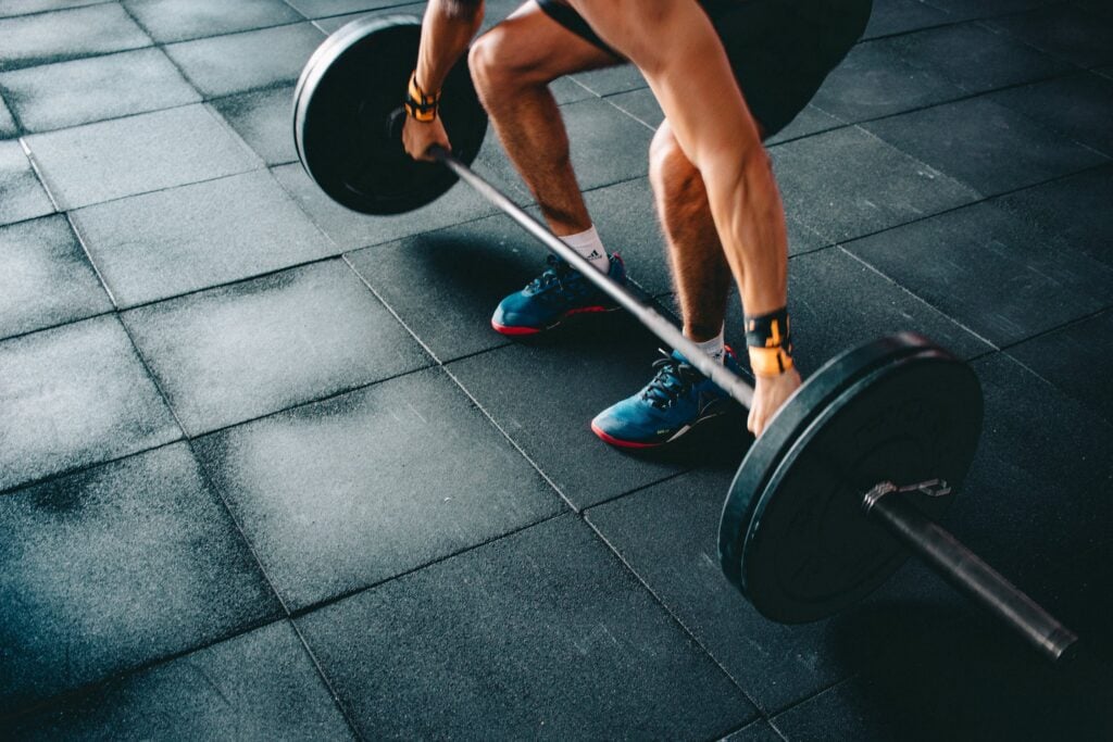 lifting heavy in a home gym