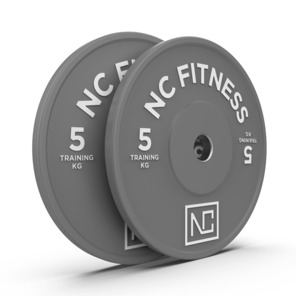 Bumper Plates 5kg GREY x 2 - Colour Bumper Plates