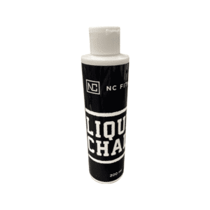 A bottle of Liquid Chalk used for weight lifting to improve grip