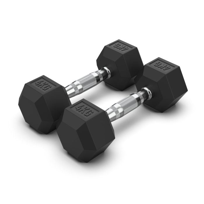 Rubber Hex Dumbbell (Pair)