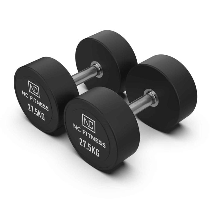 PU Dumbbells Pair 27.5kg Commercial PU Dumbbells NC Fitness PU Dumbbells Pair 27.5kg