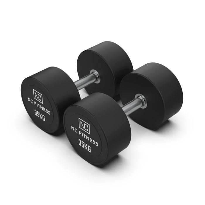 PU Dumbbells Pair 35kg Commercial PU Dumbbells NC Fitness PU Dumbbells Pair