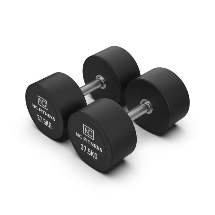 PU Dumbbells Pair 37.5kg Commercial PU Dumbbells NC Fitness PU Dumbbells Pair 37.5kg