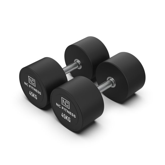 PU Dumbbells Pair 45kg Commercial PU Dumbbells NC Fitness PU Dumbbells Pair