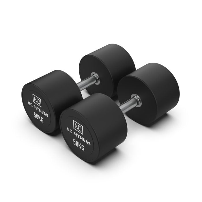 PU Dumbbells Pair 50kg Commercial PU Dumbbells NC Fitness PU Dumbbells Pair