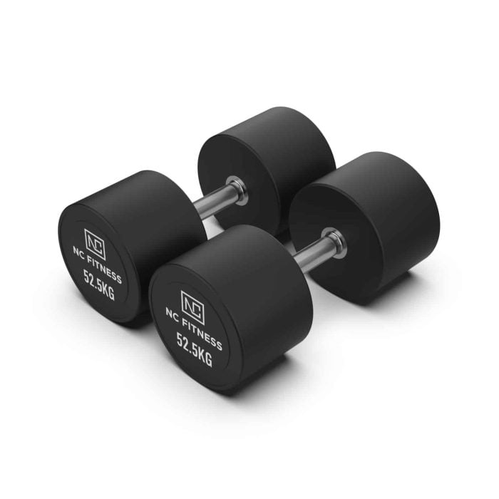 PU Dumbbells Pair 52.5kg Commercial PU Dumbbells NC Fitness PU Dumbbells Pair 52.5kg