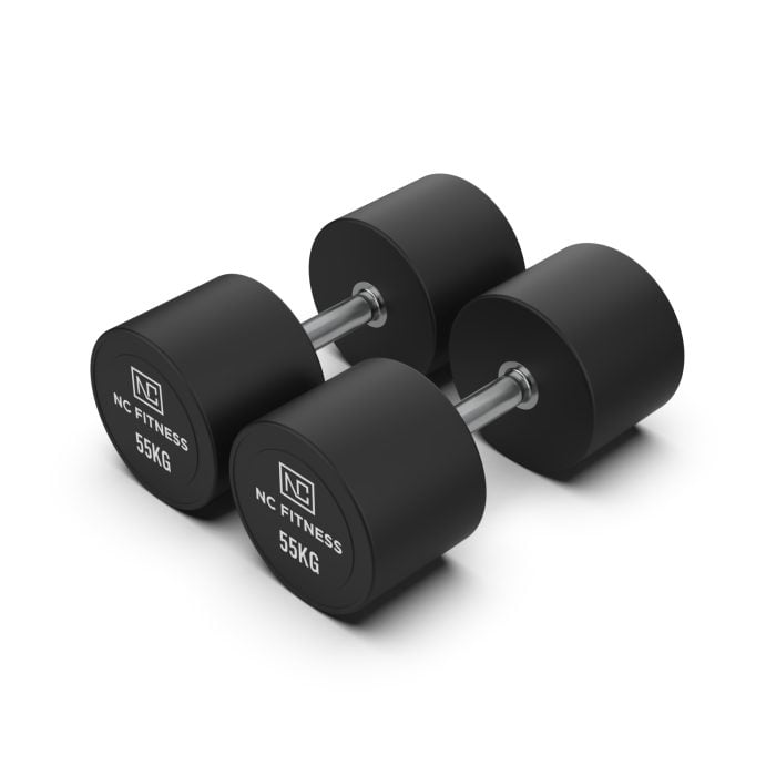 PU Dumbbells Pair 55kg Commercial PU Dumbbells NC Fitness Commercial PU Dumbbells Pair 55kg