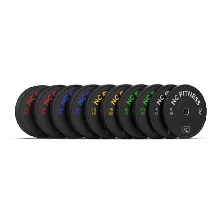 Black Rubber Bumper Plates with coloured branding