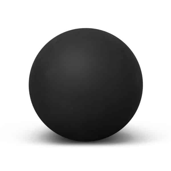 Black 6cm lacrosse ball for trigger point self massage