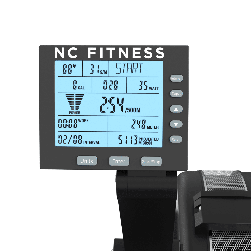 AridOar indoor rowing machine screen