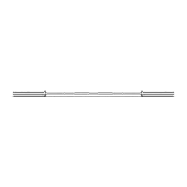 Full length perspective of NC Fitness 20Kg Hard Chrome Olympic Power Bar