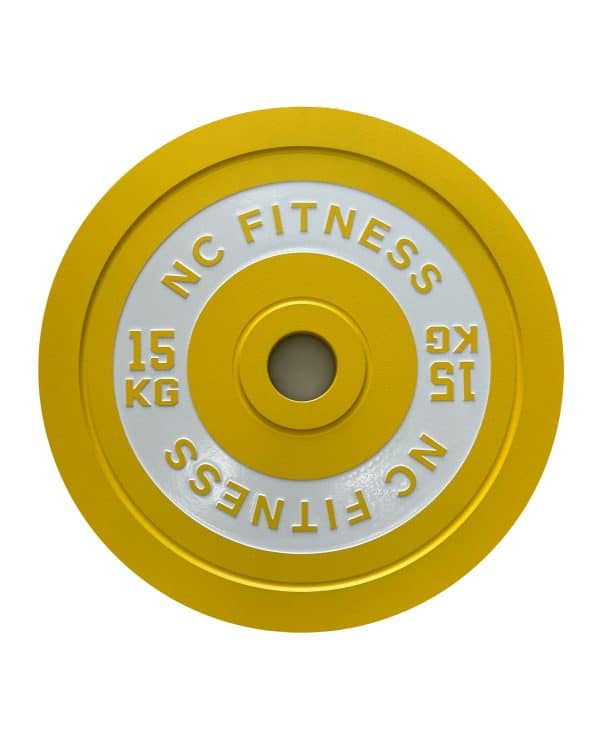 15Kg yellow and white coloured calibrated Weight Plate