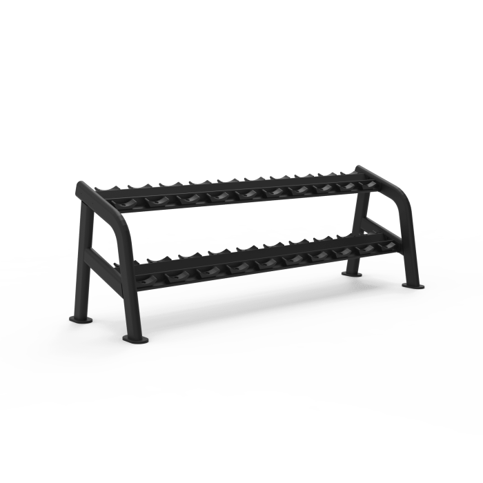 6 Series Commercial 2 Tier Dumbbell Rack Dumbbell Storage NC Fitness 6 Series commercial 2 tier dumbbell rack