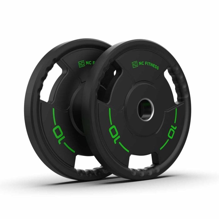 PU Olympic Weight Plate 10kg Pair Olympic PU Weight Plates NC Fitness PU Olympic Weight Plate 10kg Pair