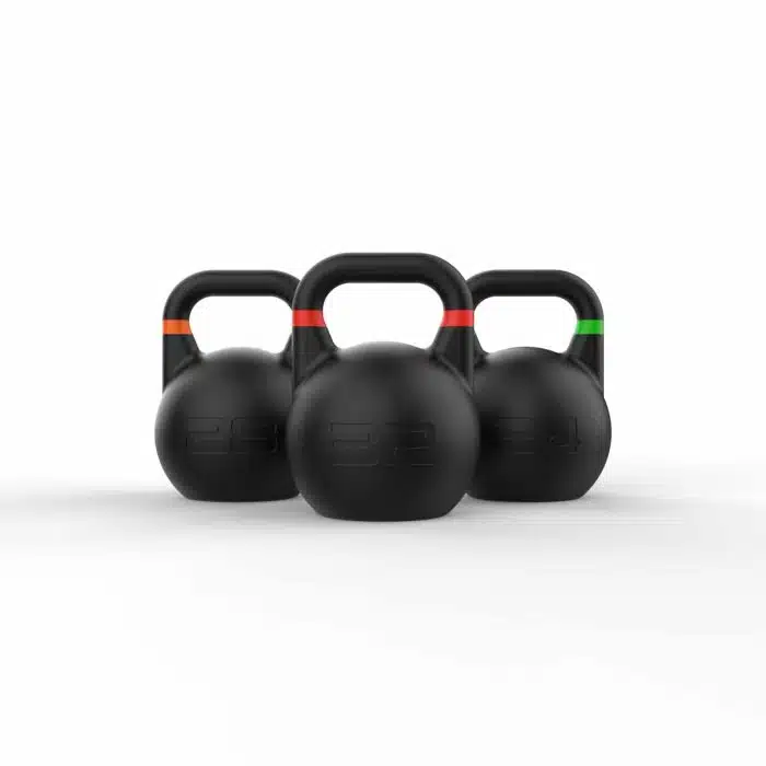 Competition Kettlebell Set in 24Kg, 28Kg, 32Kg Kettlebell Packages NC Fitness black kettlebell competition set
